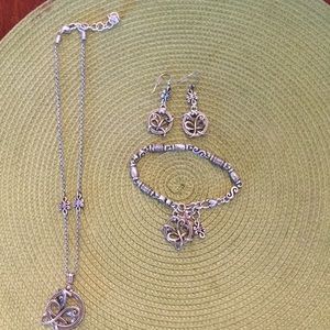 Brighton necklace, bracelet, earring set
